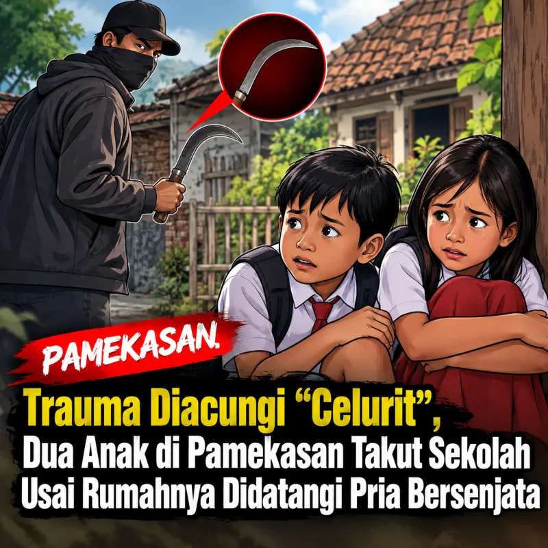 Trauma Diacungi "Celurit", Dua Anak di Pamekasan Takut Sekolah Usai Rumahnya Didatangi Pria Bersenjata
