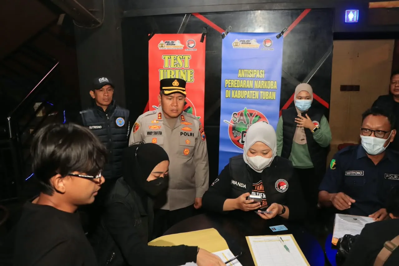 Polresta Tuban Gelar Razia THM, Kedepankan Langkah Preventif dan Edukasi Cegah Narkoba