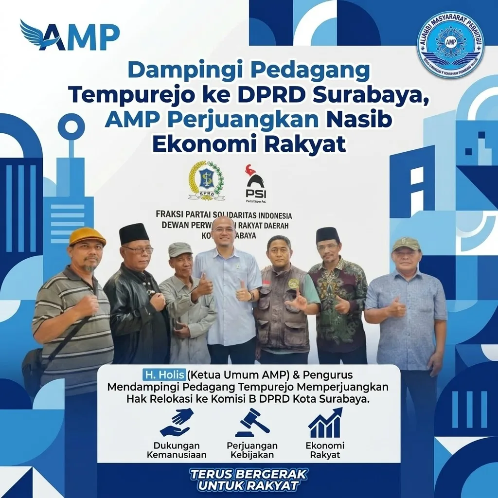 AMP Dampingi Pedagang Pasar Tumpah Tempurejo, Audiensi ke DPRD Surabaya Minta Lahan Relokasi Layak