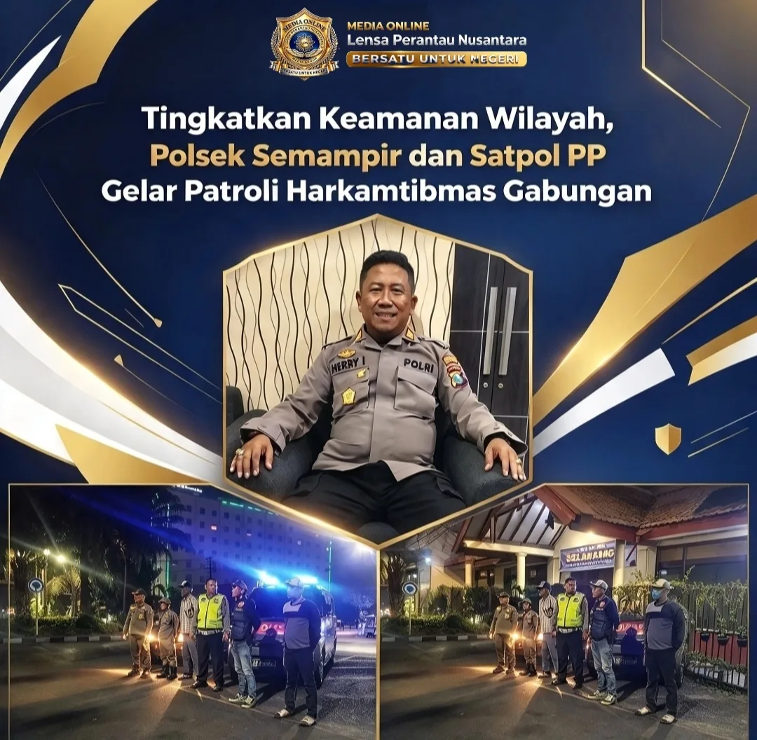 Polsek Semampir Bersama Satpol PP Gelar Patroli Harkamtibmas, Antisipasi Kejahatan 3C