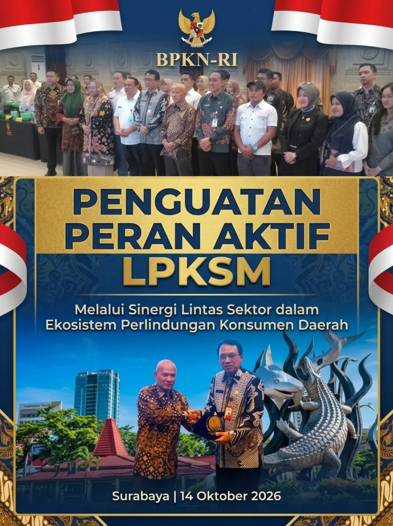 Hanya 48 Persen LPKSM yang Aktif, BPKN RI Bangun Ekosistem Lima Pilar di Jatim