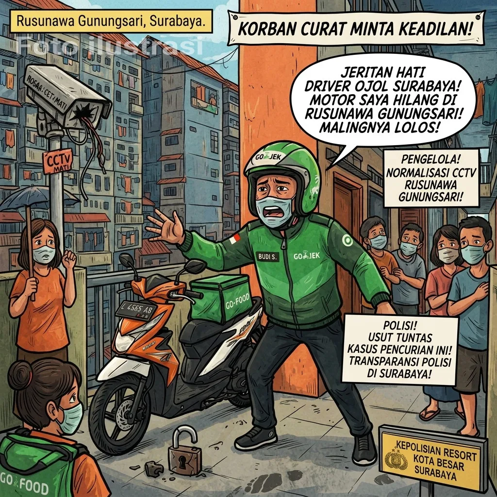 Kamar Dibobol Maling, Korban Curat di Rusunawa Gunungsari Surabaya Keluhkan Layanan Keamanan Lingkungan